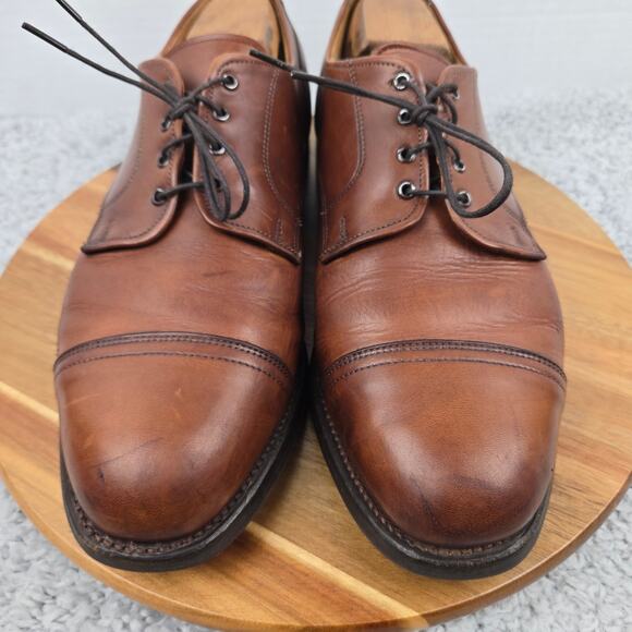 Allen Edmonds Mens 10.5E Ellsworth Brown Cap Toe Office Oxford Dress Shoe 3968 - Picture 6 of 12